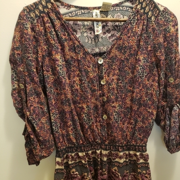 Mimi Chica Floral Print Boho Romper Size Medium - Picture 8 of 14